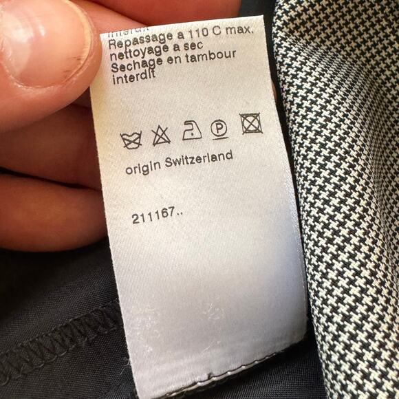 Akris Punto Black & White Micro Houndstooth Pencil Skirt, US Size 8 - Picture 12 of 12